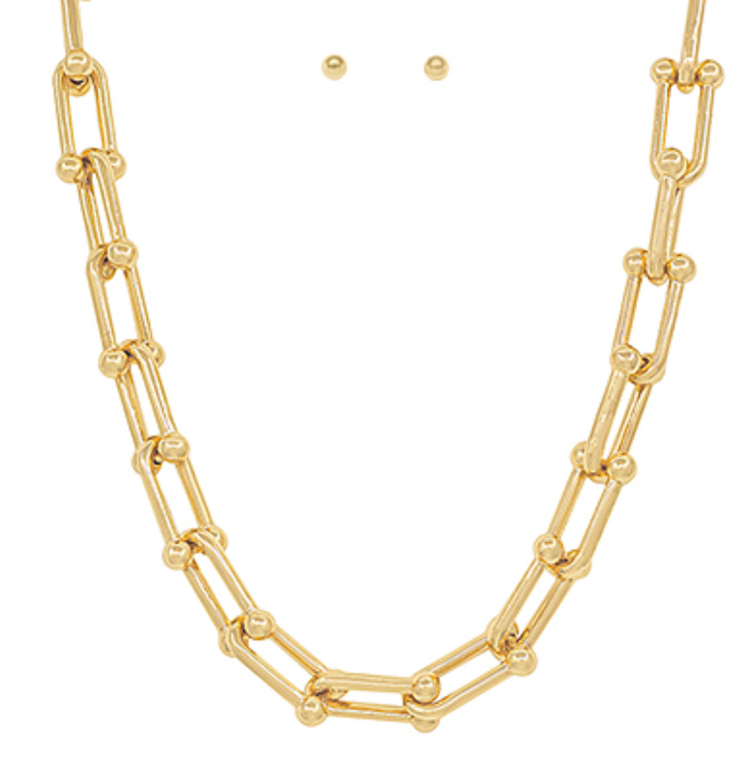 20mm u shape link necklace