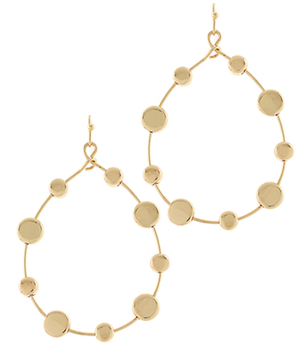 Gold teardrop earrings