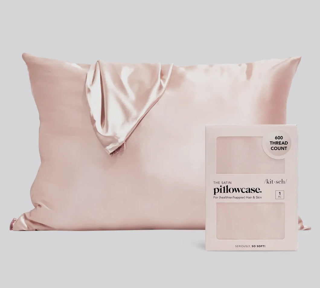 Blush satin pillowcase