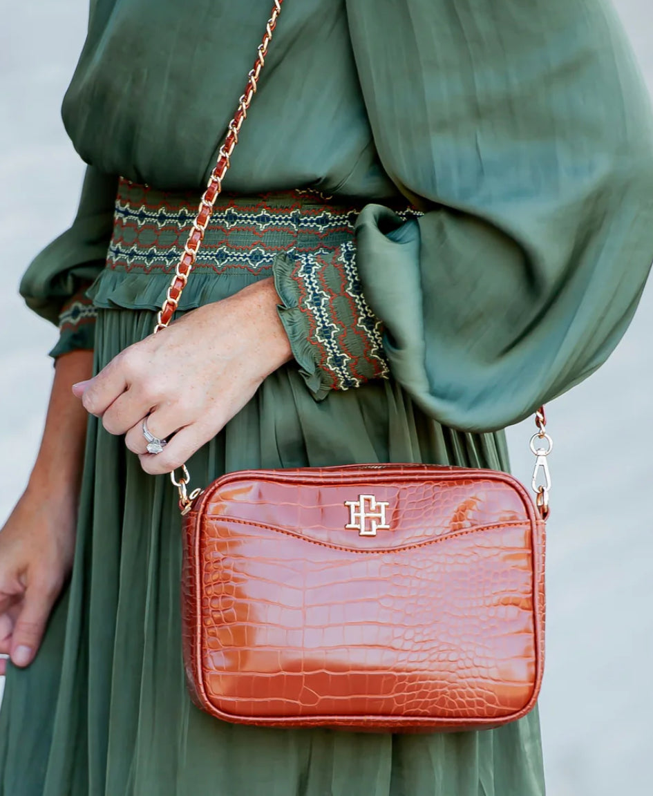 Fiona crossbody- saddle ec