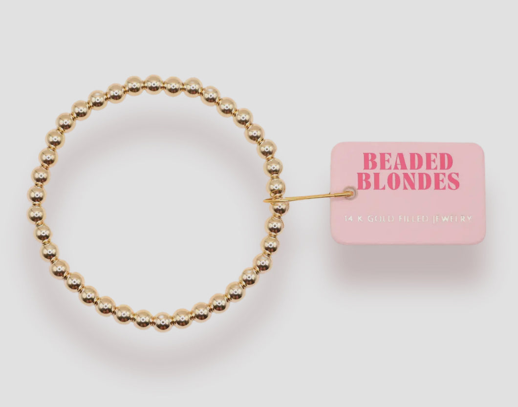 5mm gold bracelet- beaded blondes