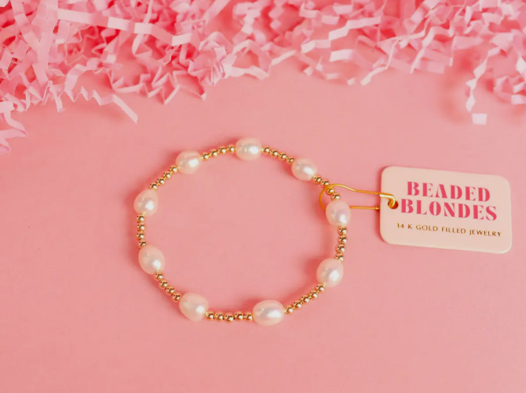 Ellie pearl bracelet- beaded blondes