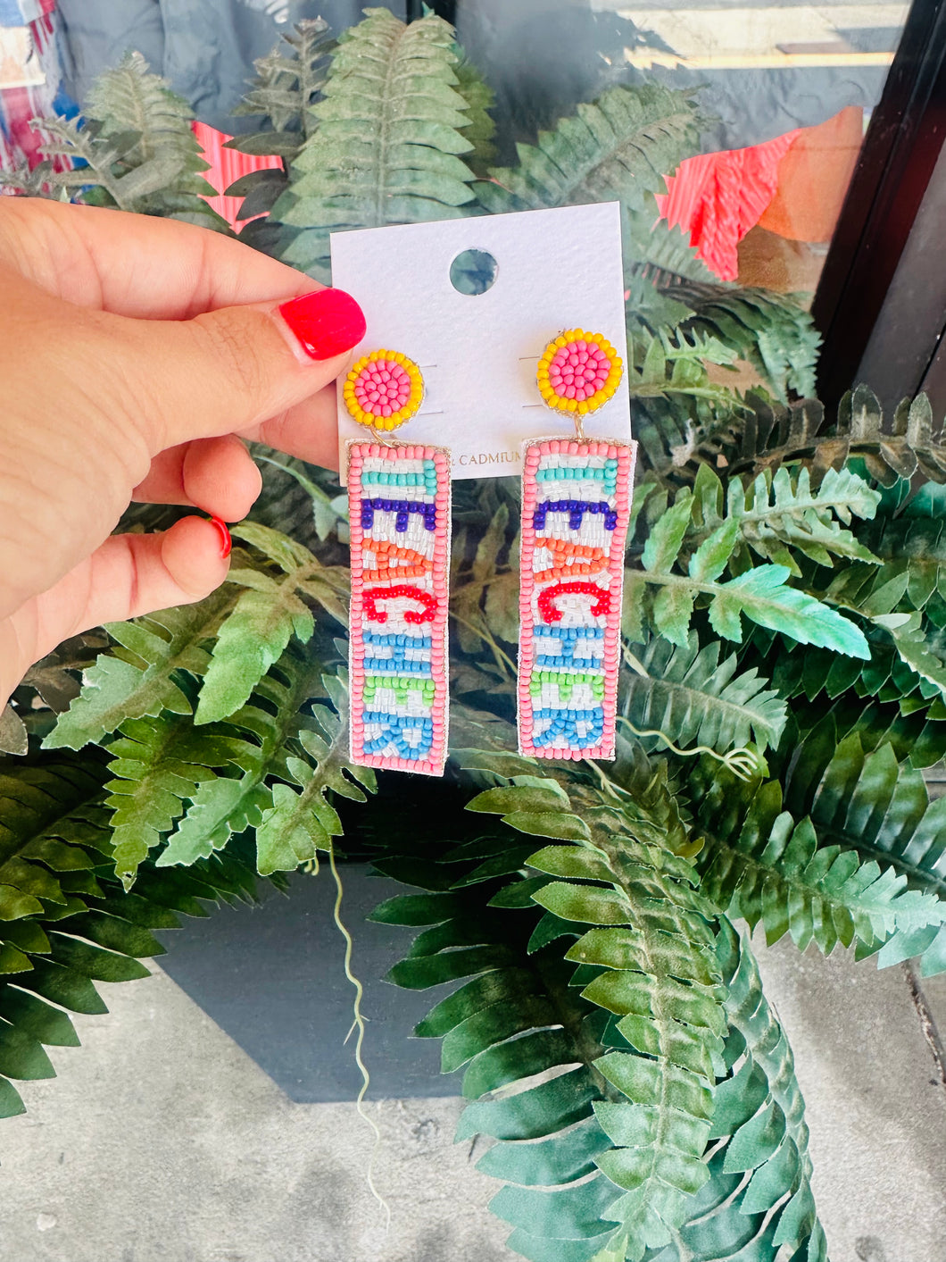 Beaded Teacher Earrings