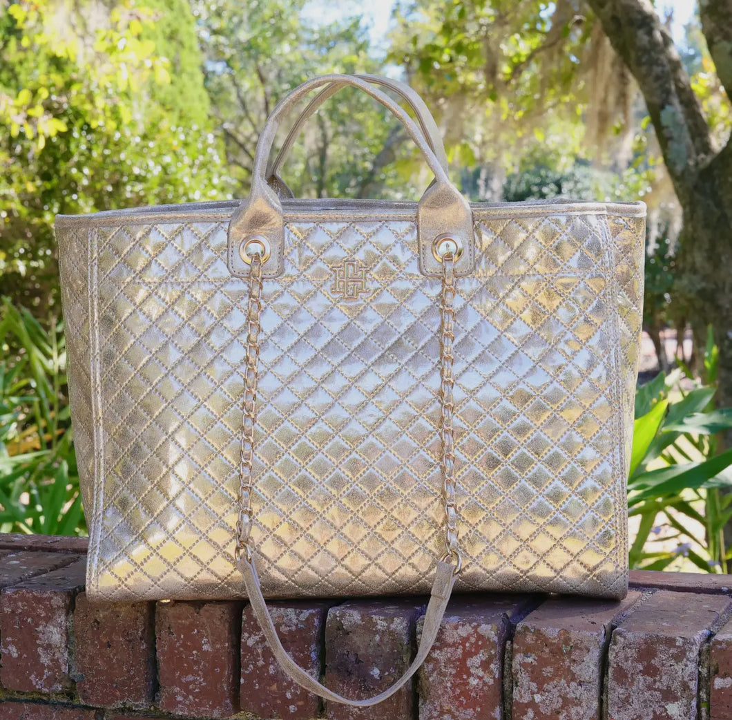 Melissa tote bag champagne pop- Caroline hill