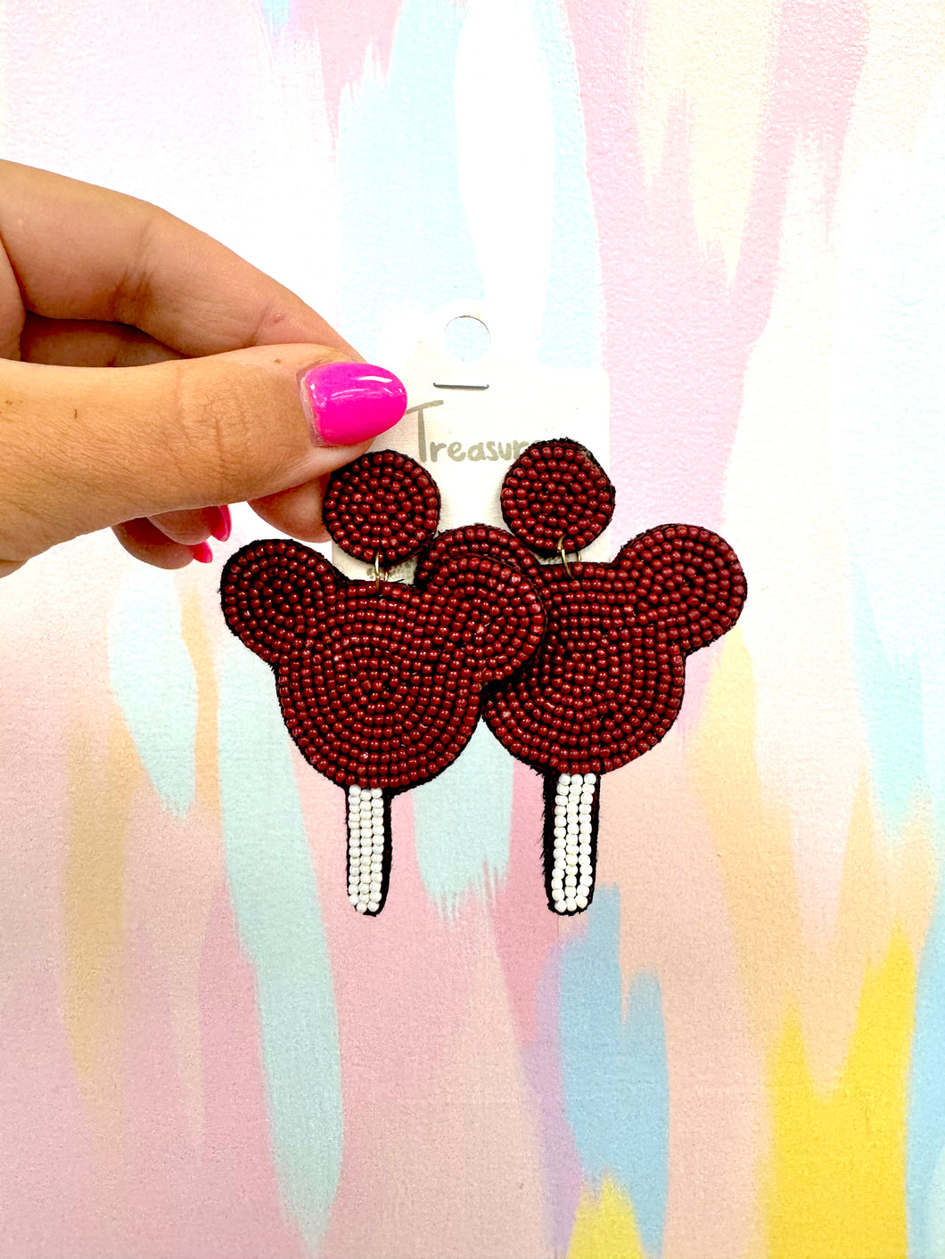 Mouse ice cream earrings