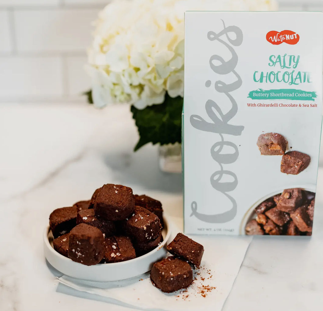 Salty chocolate shortbread