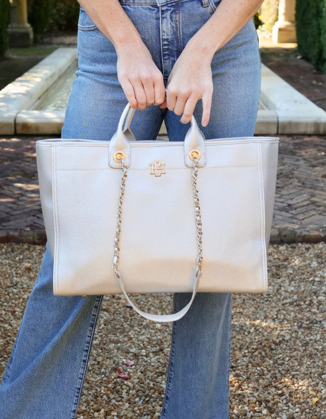 Melissa Tote Bag Pearl- Caroline Hill