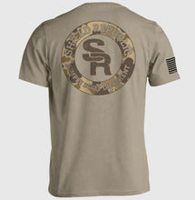 Load image into Gallery viewer, Tan shield republic camo tee
