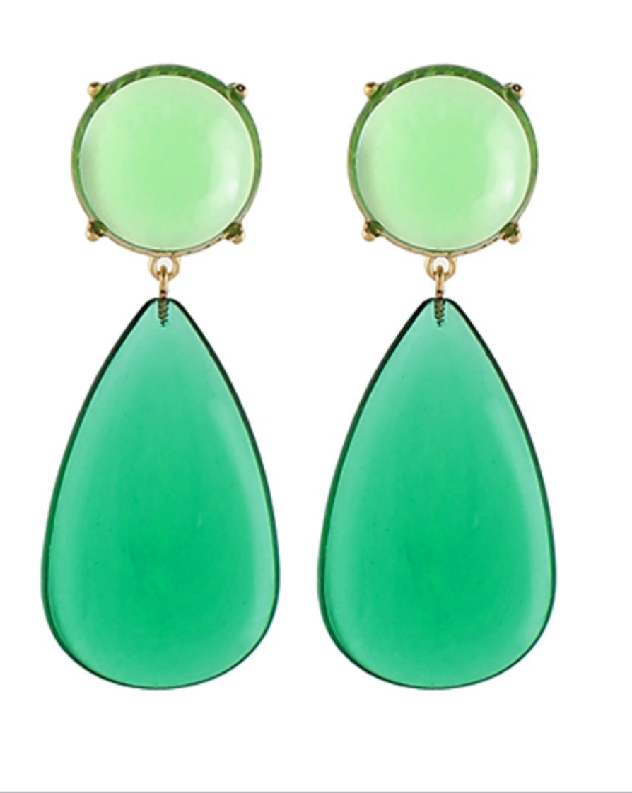 Green Dangle earrings