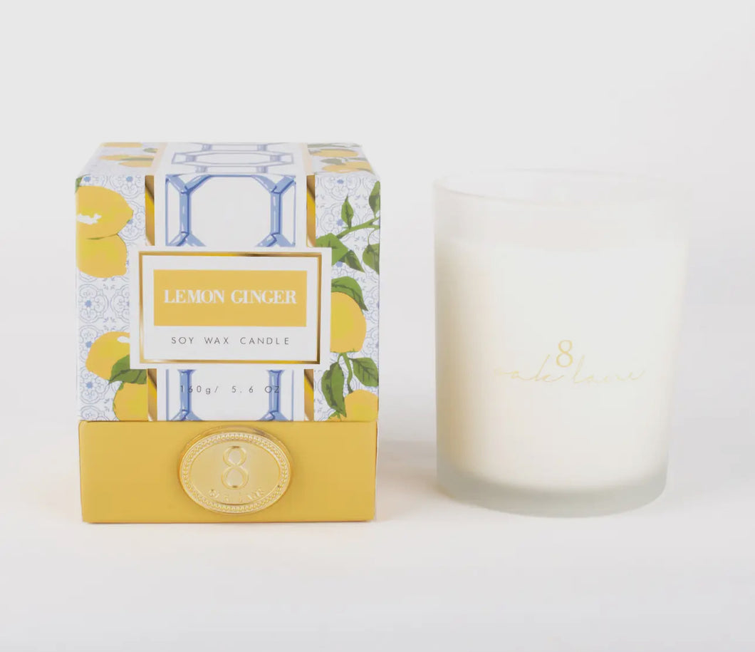 Lemon ginger candle- 8 oak lane