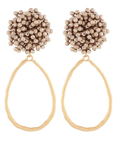 Bronze gold teardrop earrings