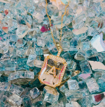 Load image into Gallery viewer, Clear stoned initial necklace
