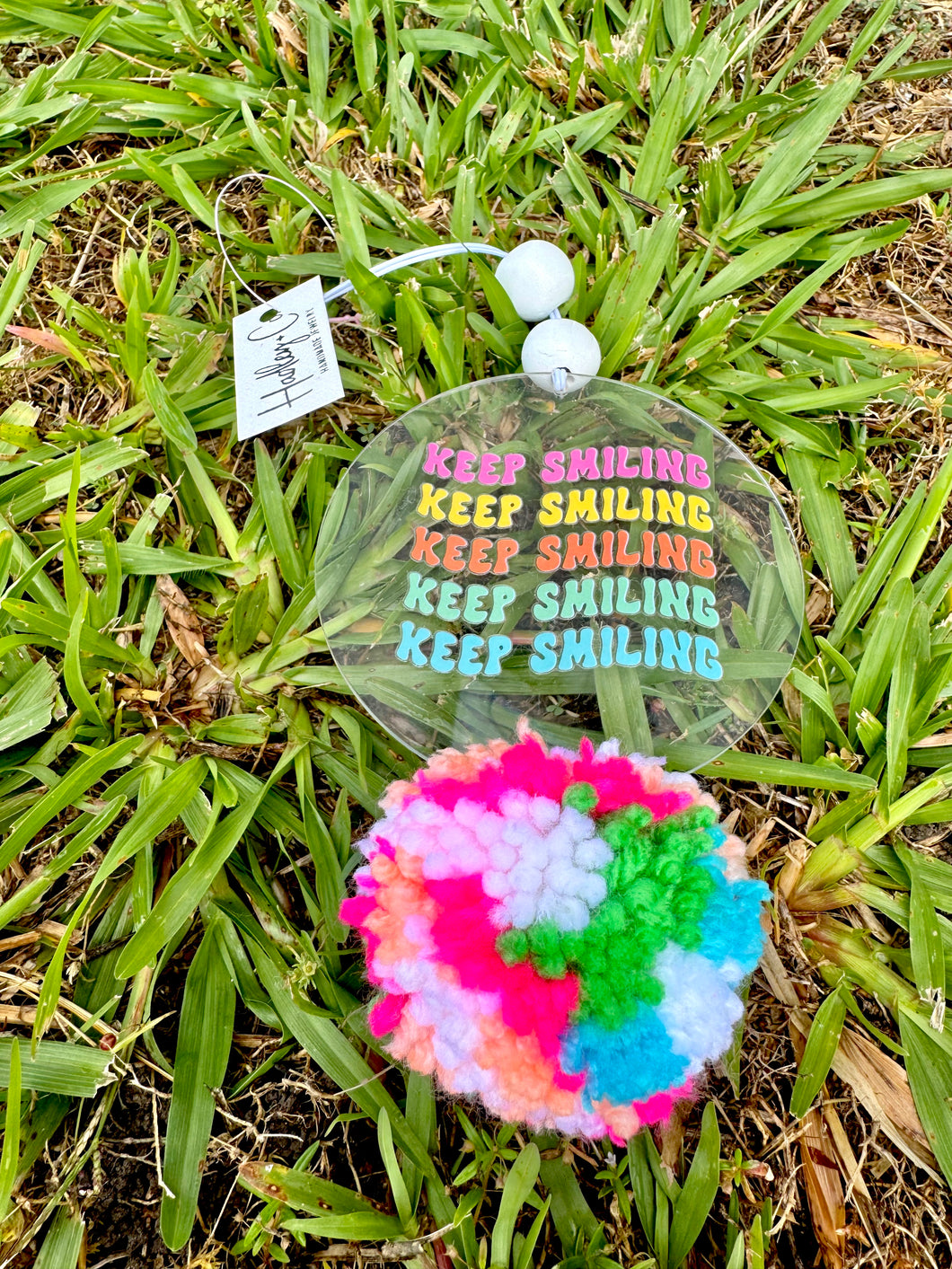Keep smiling car charm- Hadley +co