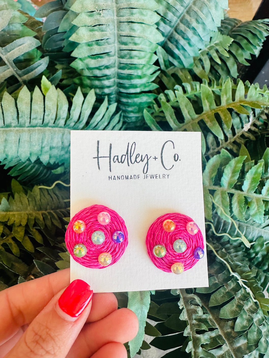 Pink Wicker Color stud Hadley + co