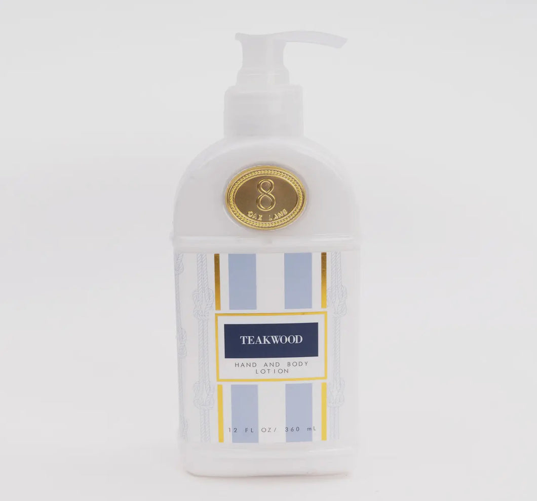 Teakwood hand lotion- 8 oak lane
