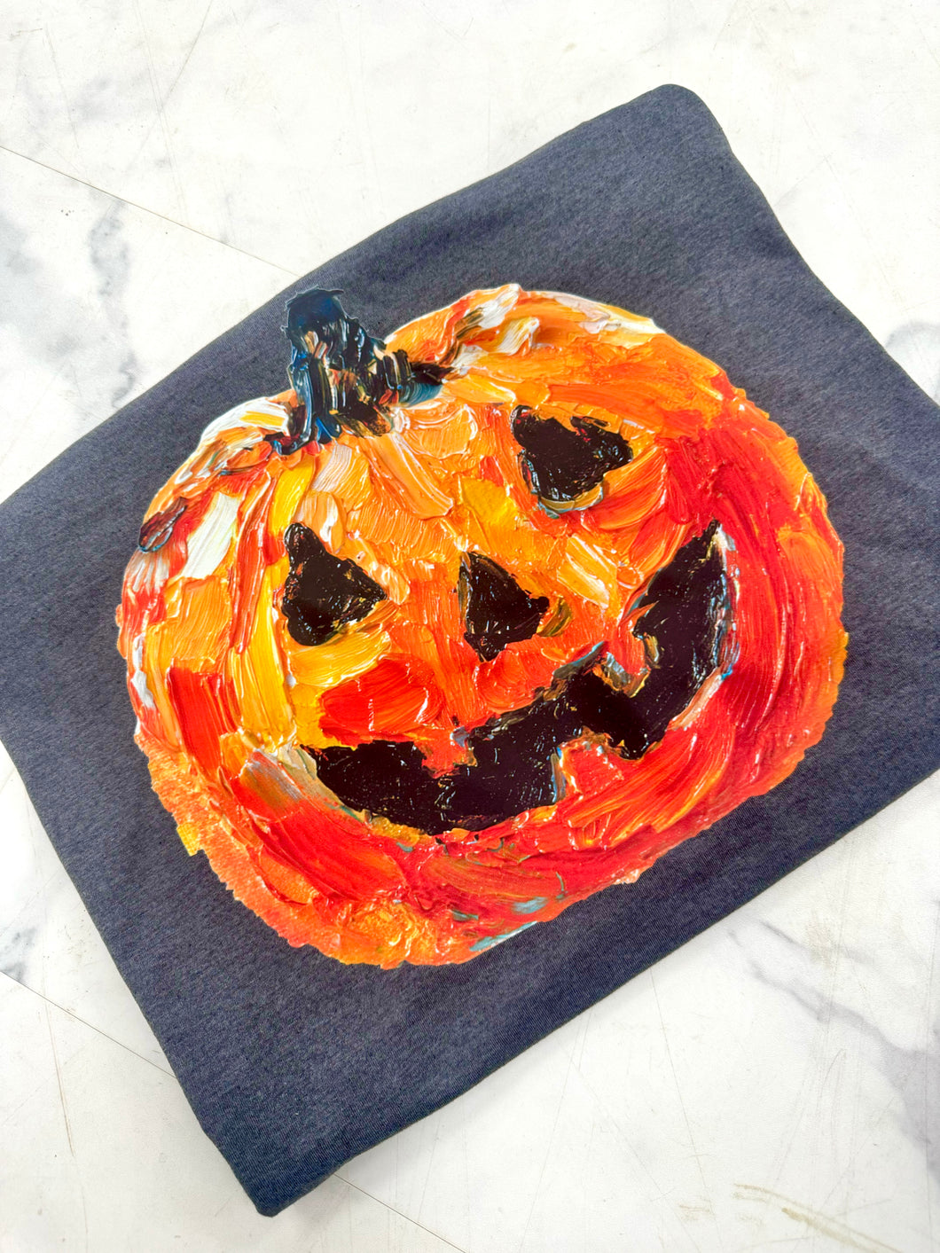 Painted pumpkin tee