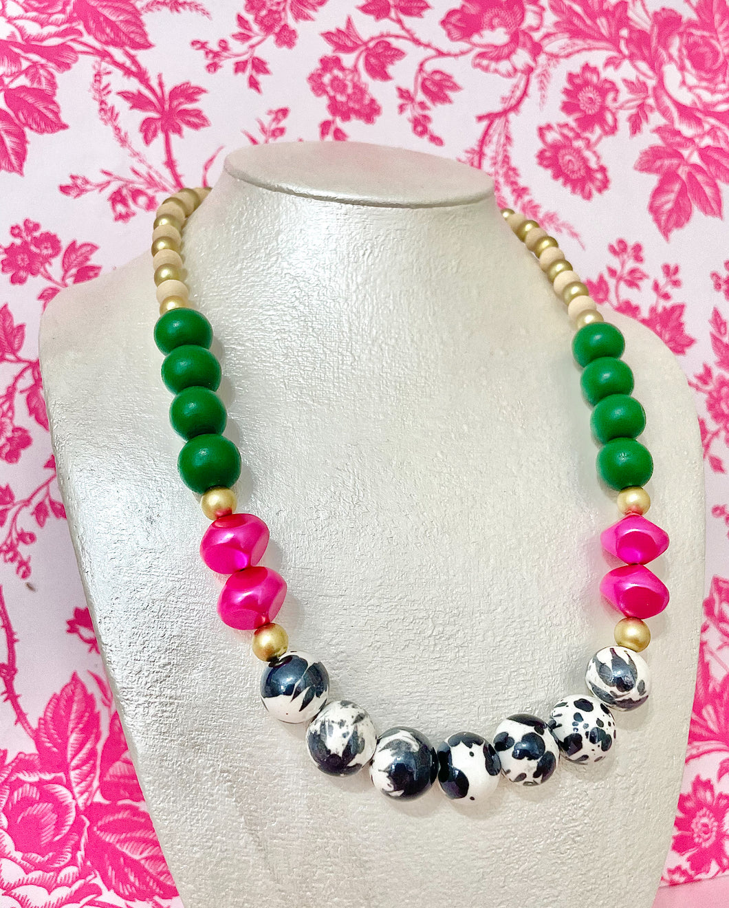 Green link black Hadley +co necklace