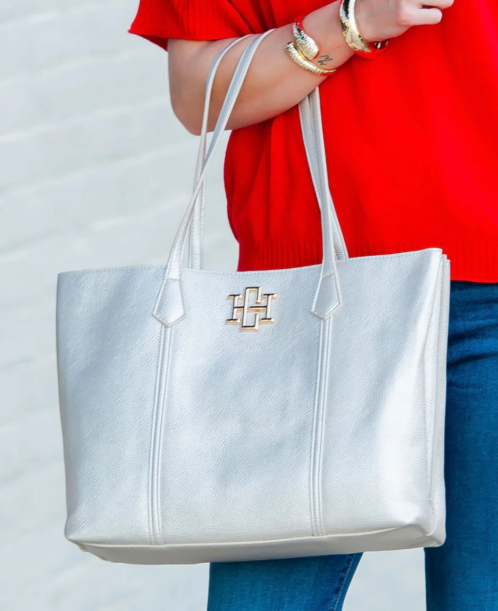 Heath tote bag- pearl- CAROLINE HILL