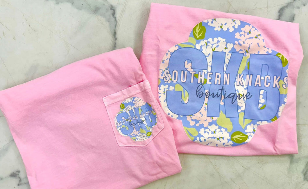 Pink logo tee
