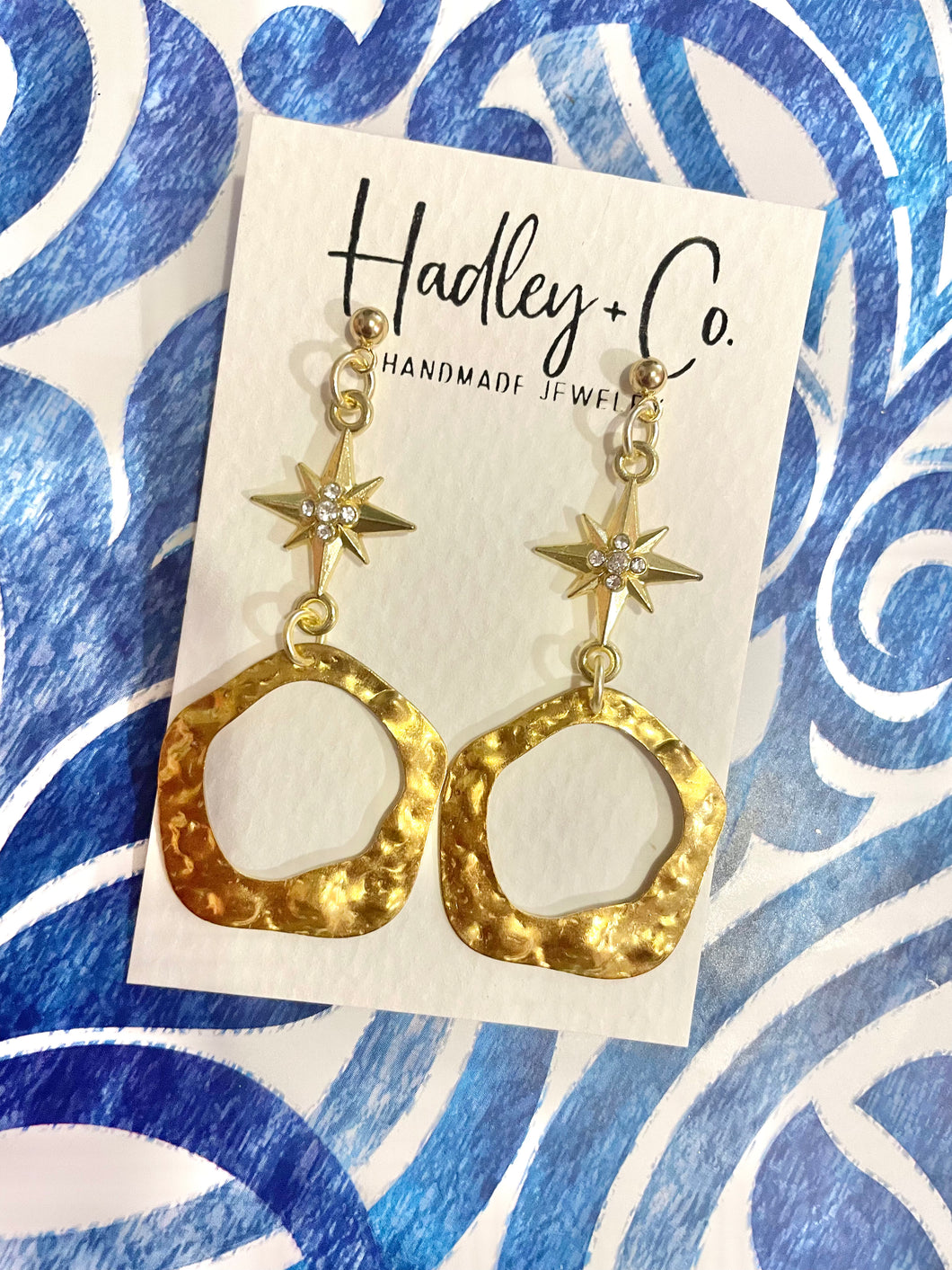 Gold star Hadley + Co earrings