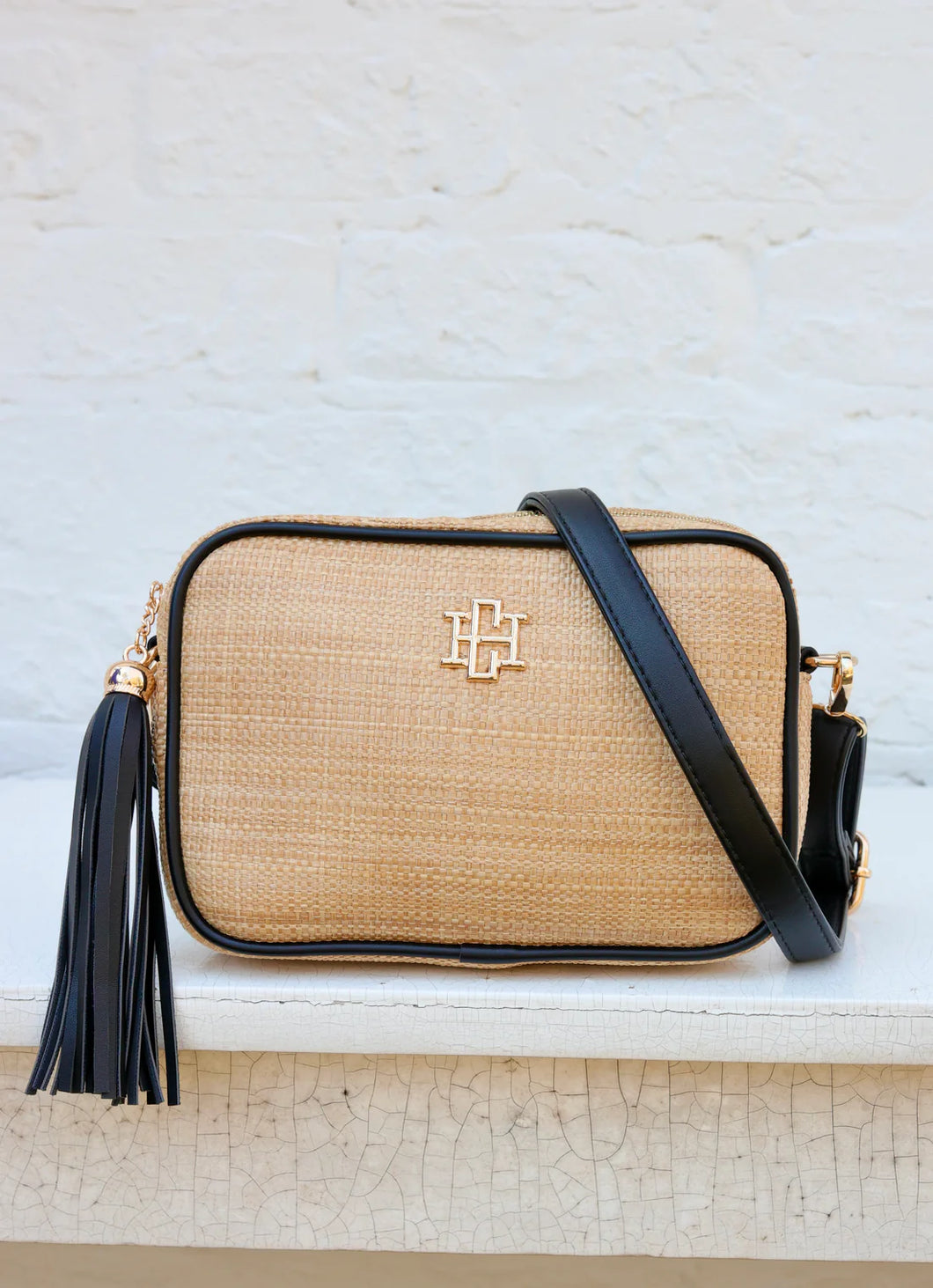 Margoe Crossbody Natural Black- Caroline hill