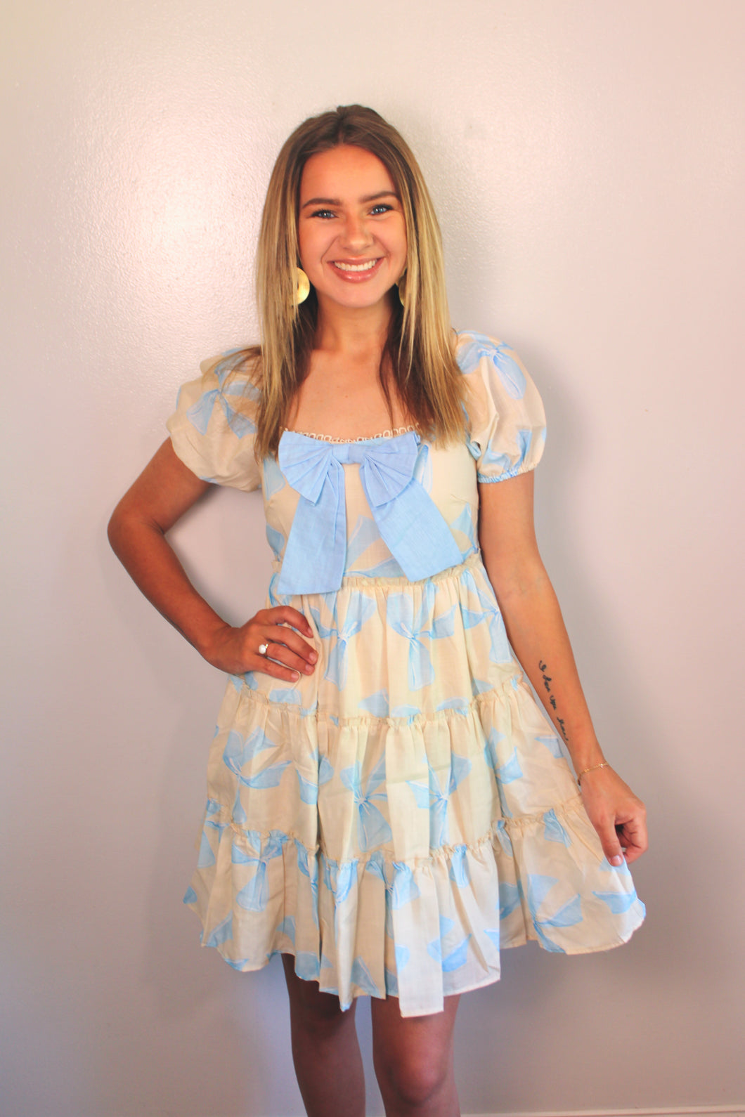 Blue bow dress