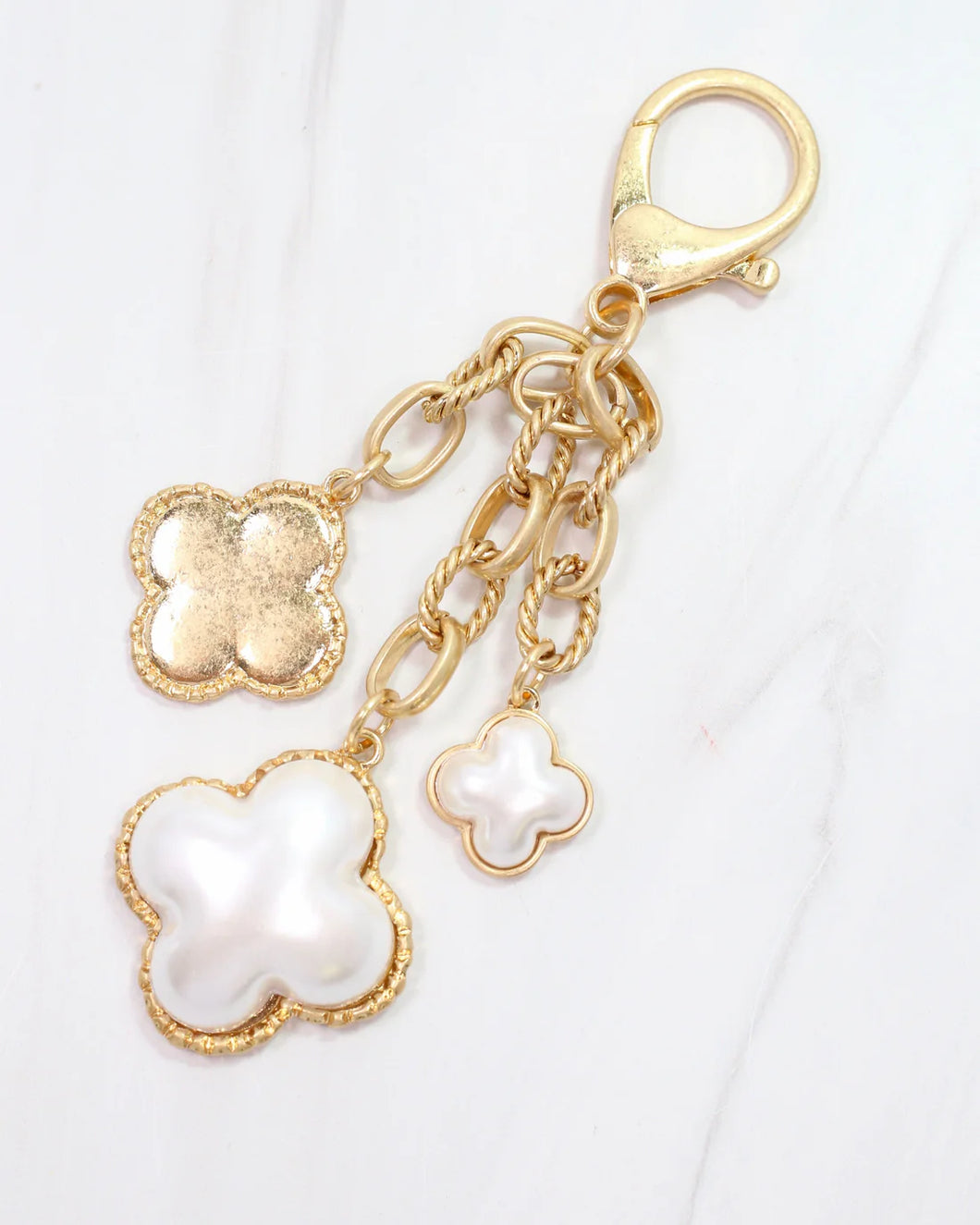Jasmine clover bag charm