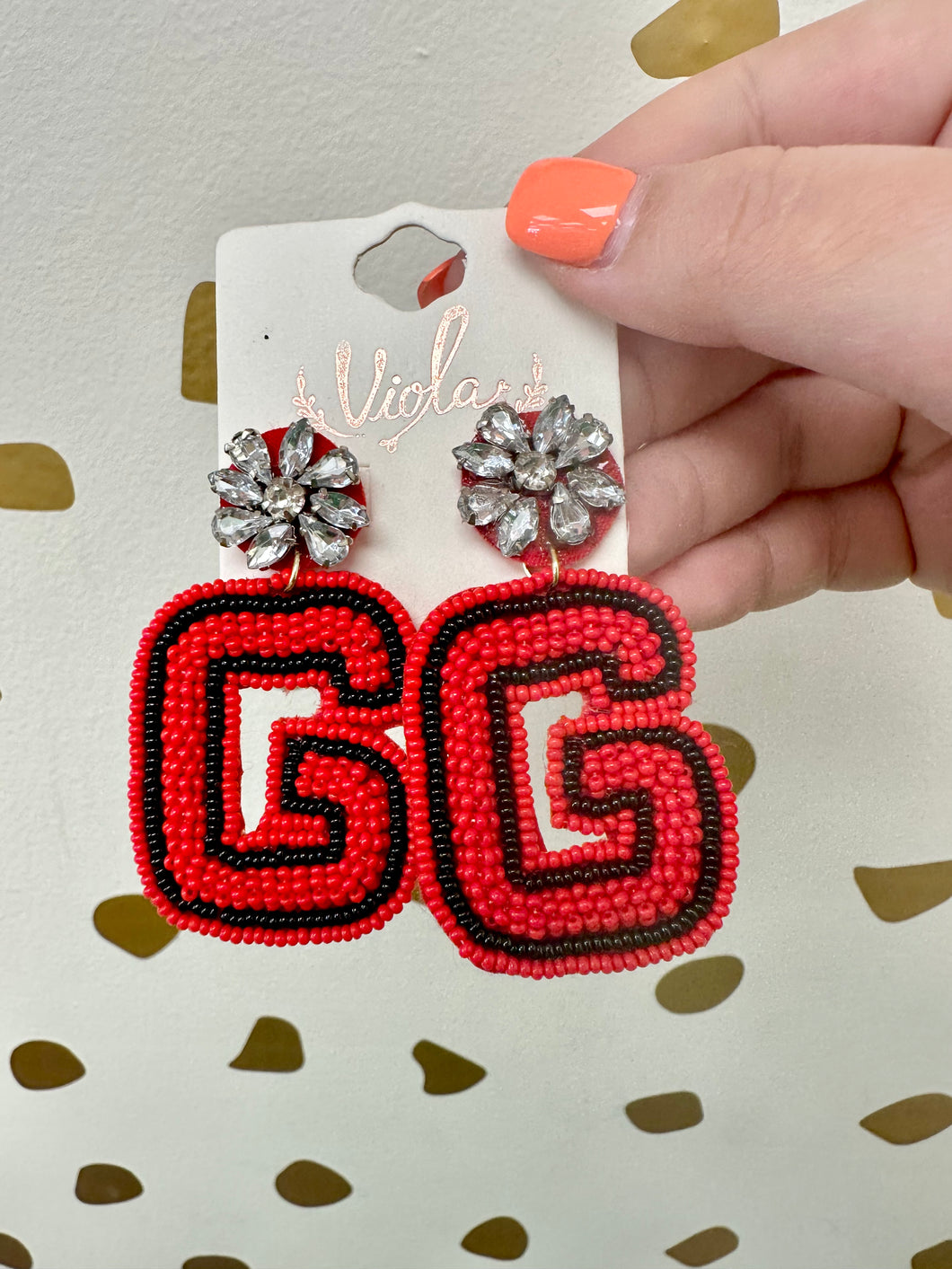 Diamond G earrings