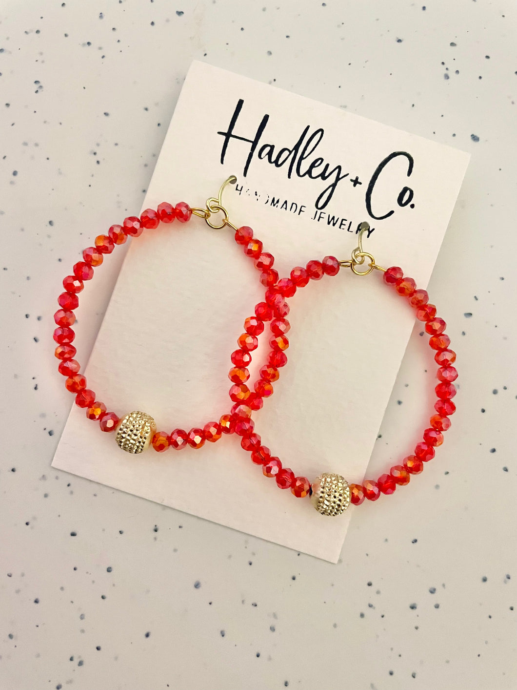 Orange gold Hadley + co earrings