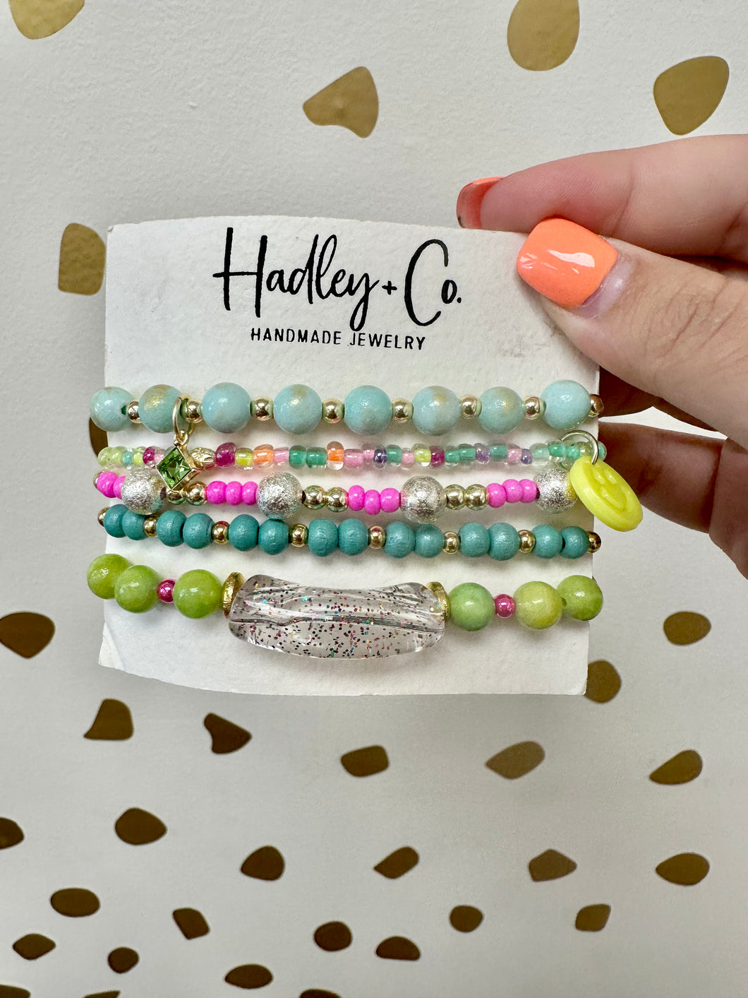 Teal green Hadley + co bracelet set