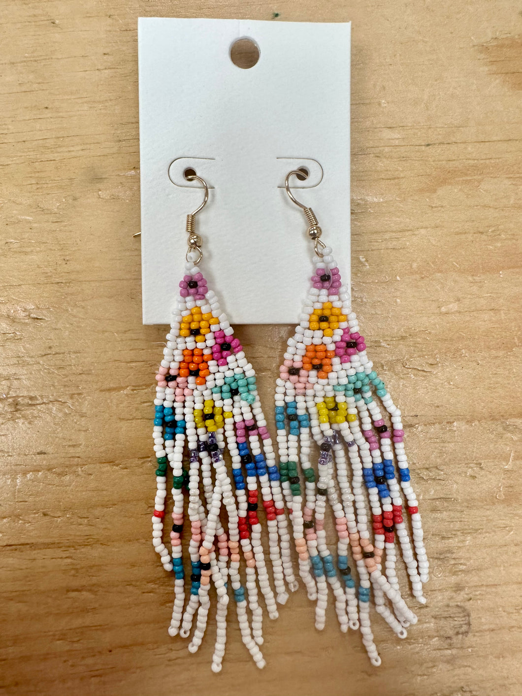 Flower tassel earrings