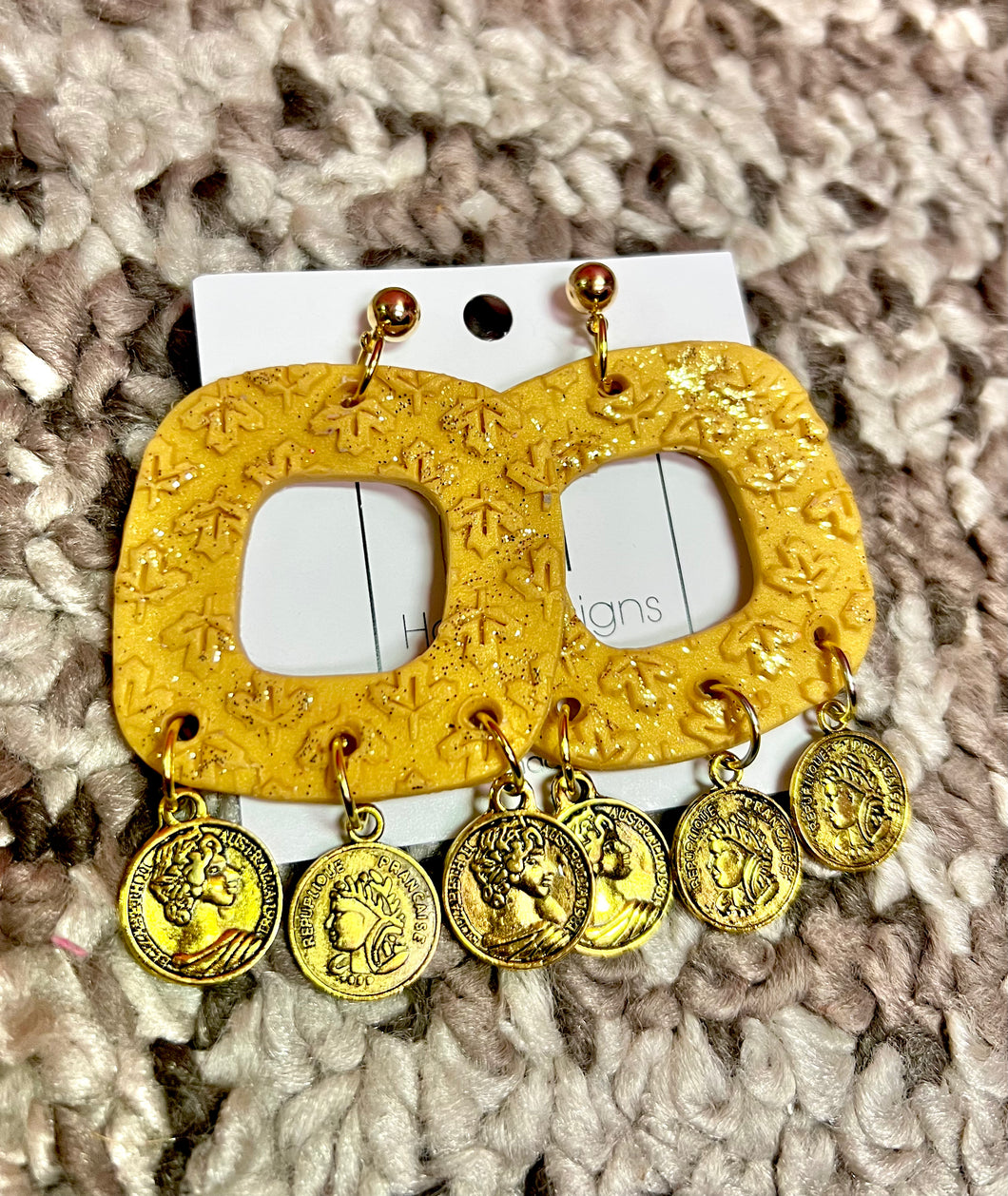 Leaves hart designs earrings