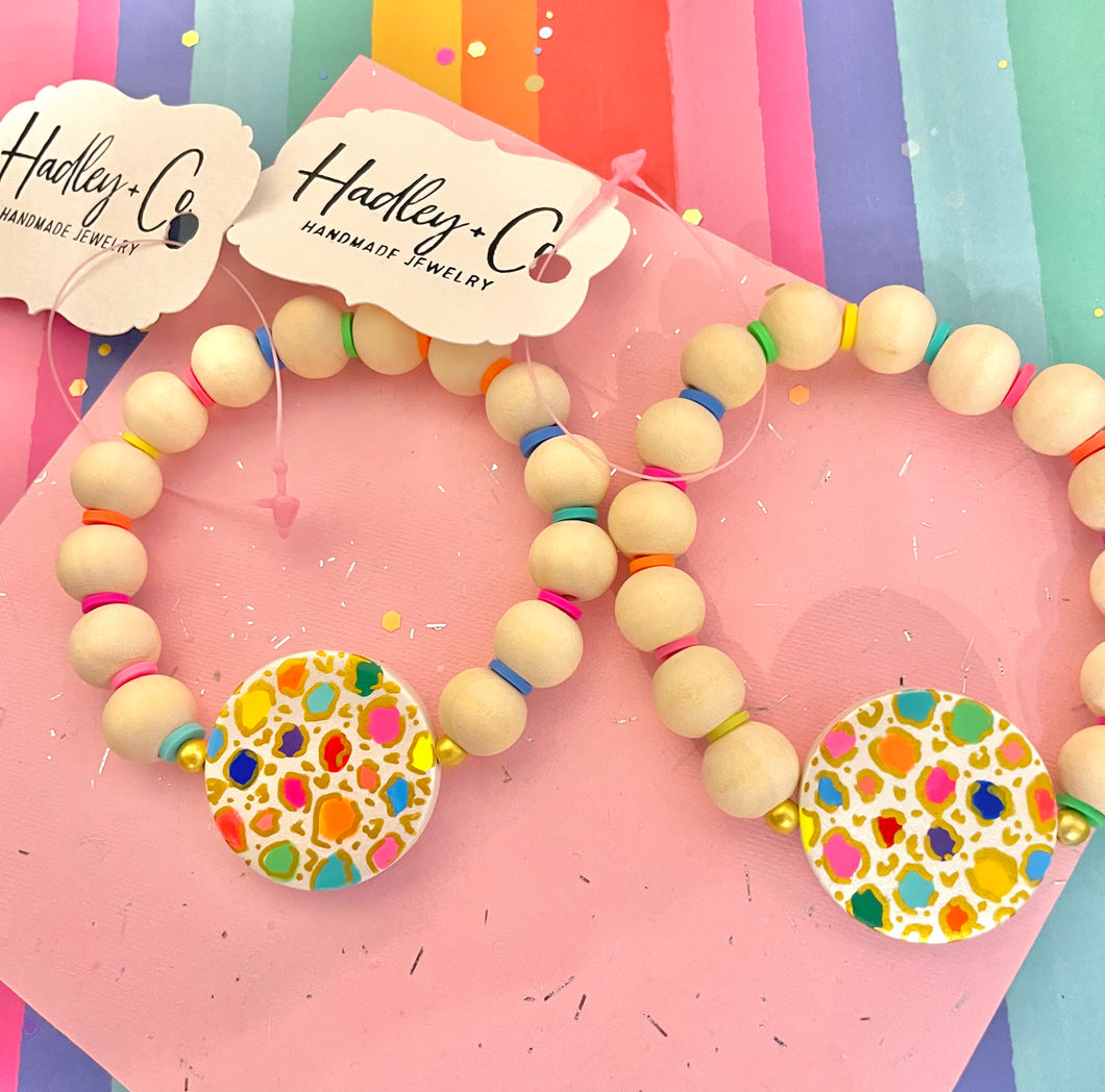 Wooden leopard Hadley + co bracelets