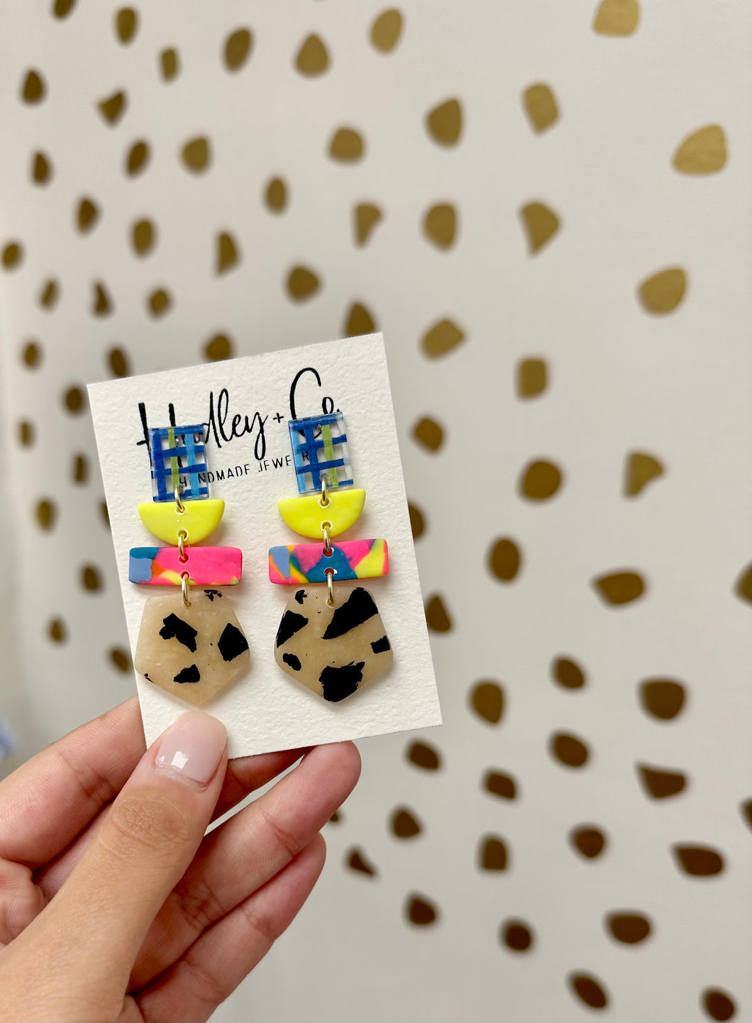 Blue green stud Hadley + co earrings