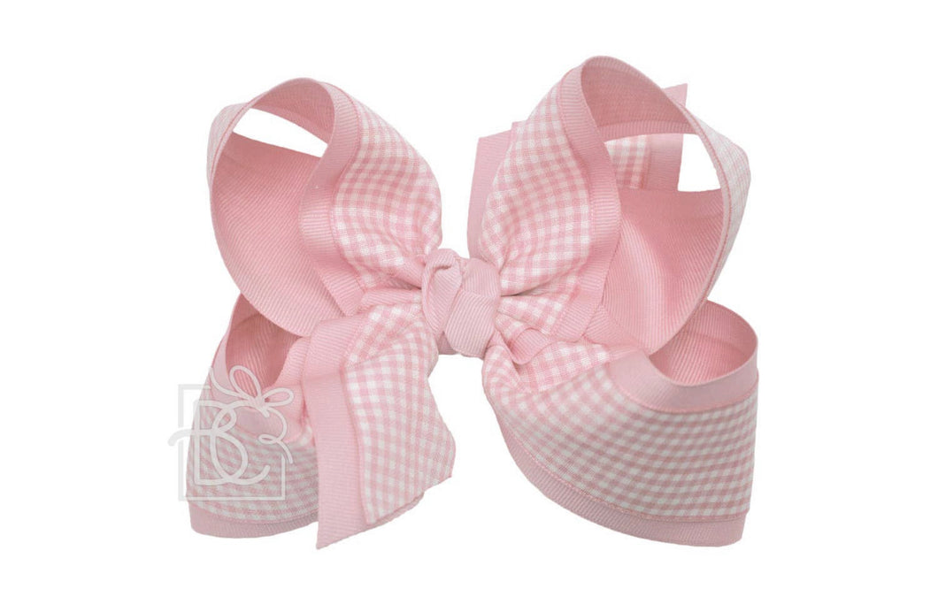 Light pink gingham bow