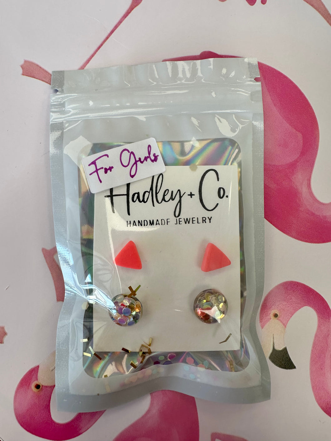 Orange Hadley + co kids studs