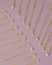 Load image into Gallery viewer, Stoned initial necklaces
