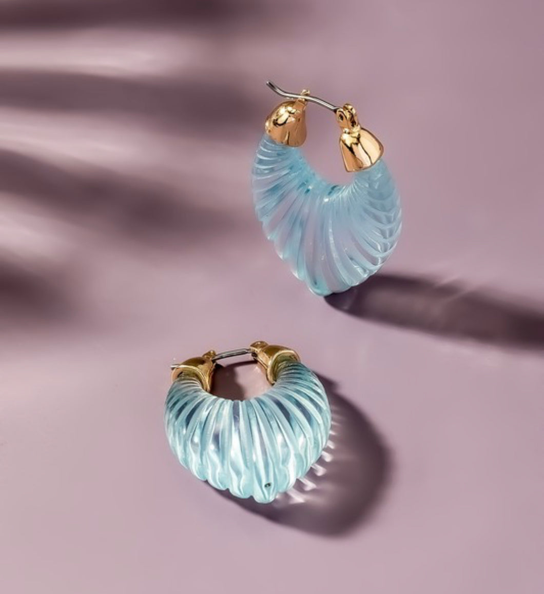 Blue glass earrings
