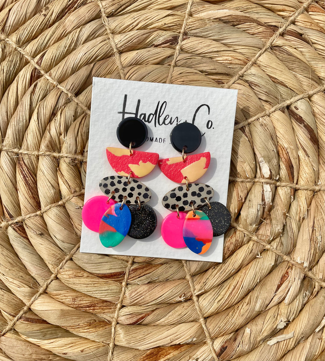 Spotted abstract Hadley + co earrings
