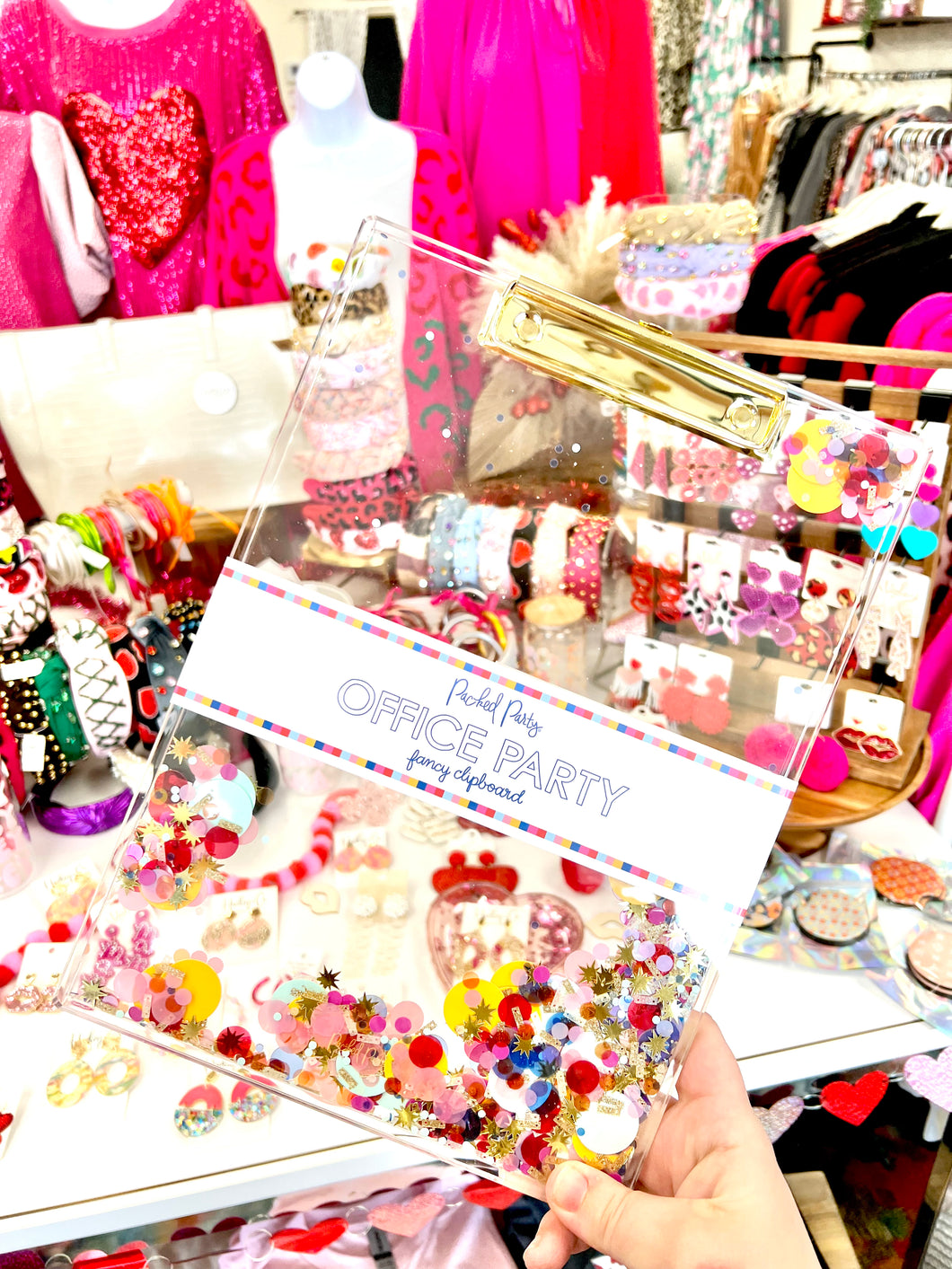 Yellow confetti clipboard