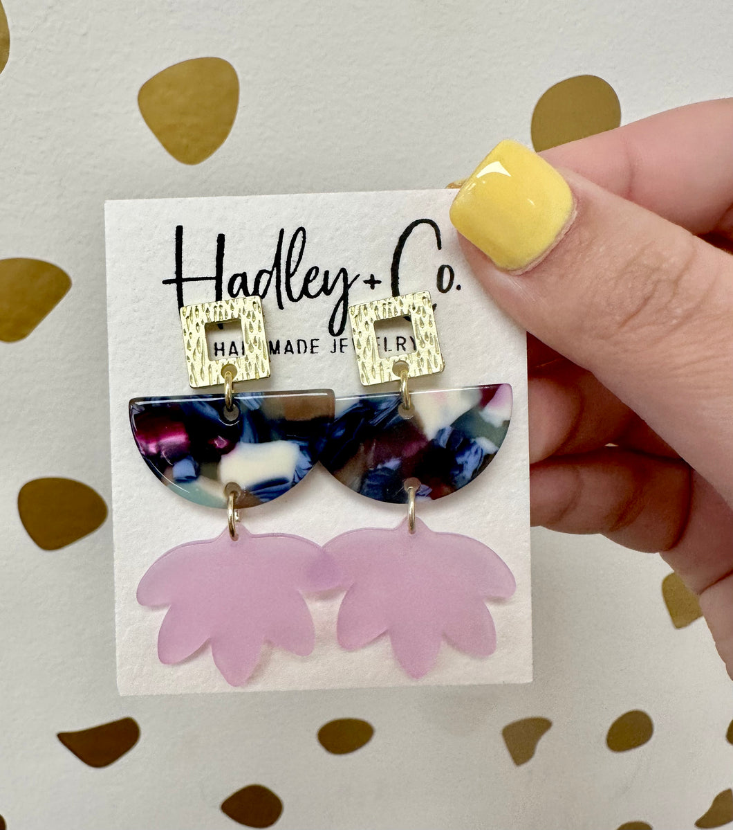 Blue purple Hadley + co earrings