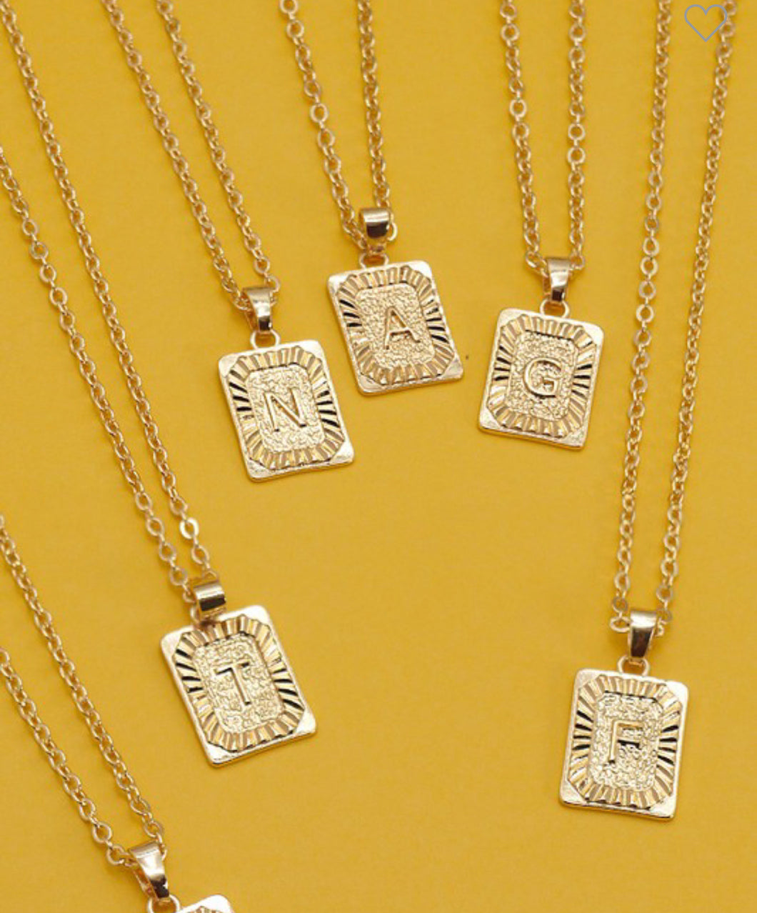 Initial necklaces- several initials