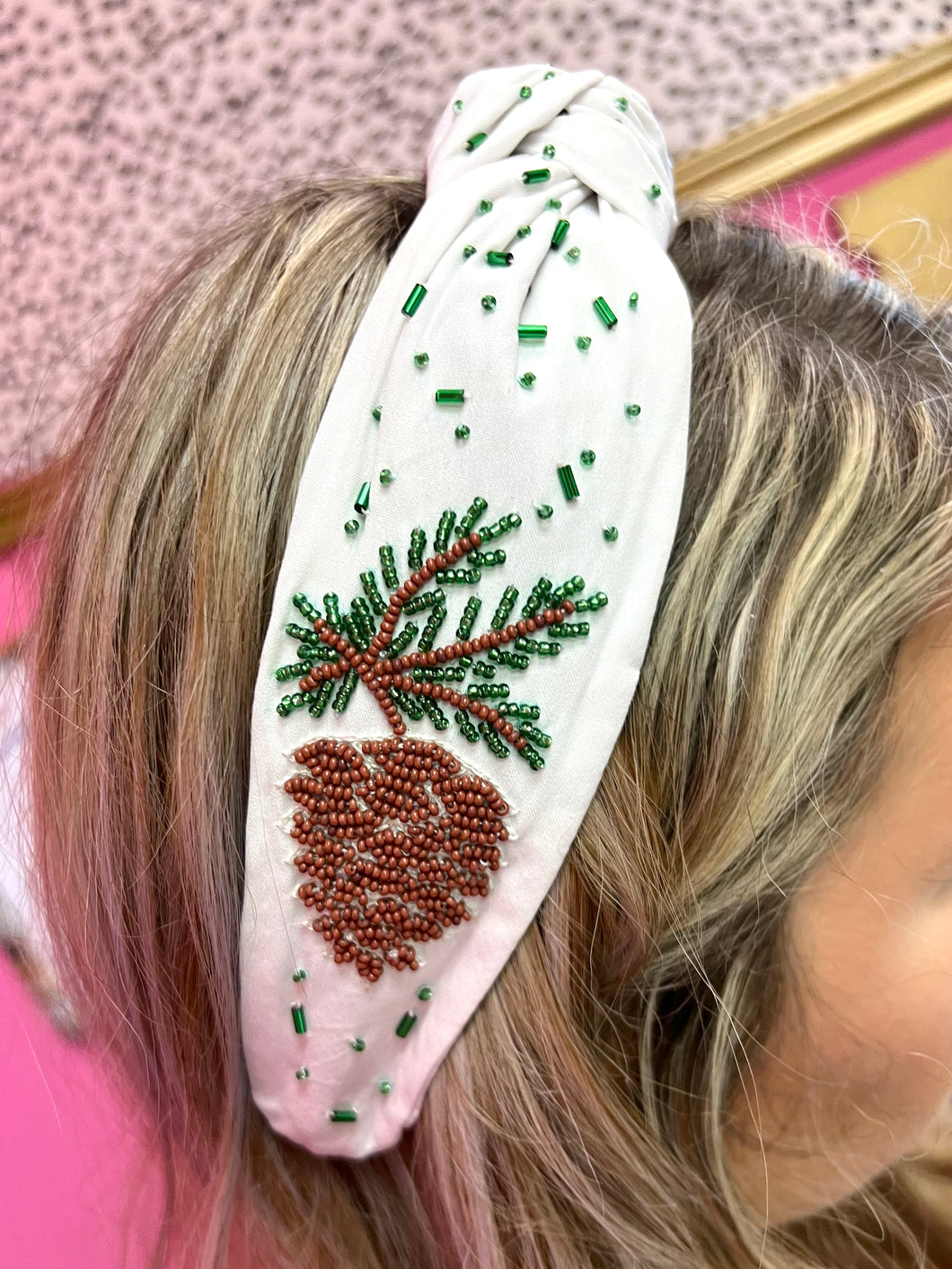 Pine cone headband