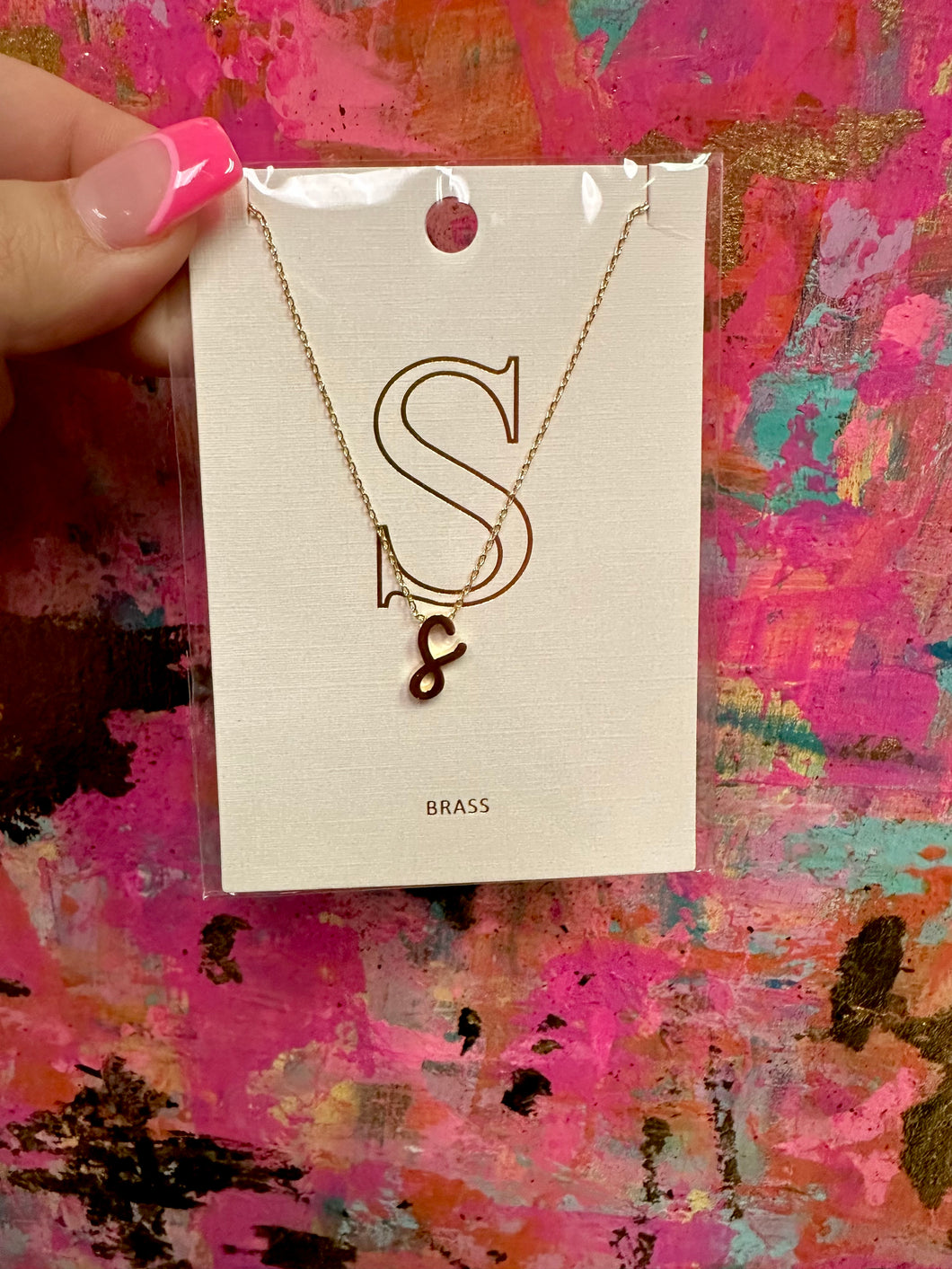 “S” initial necklace