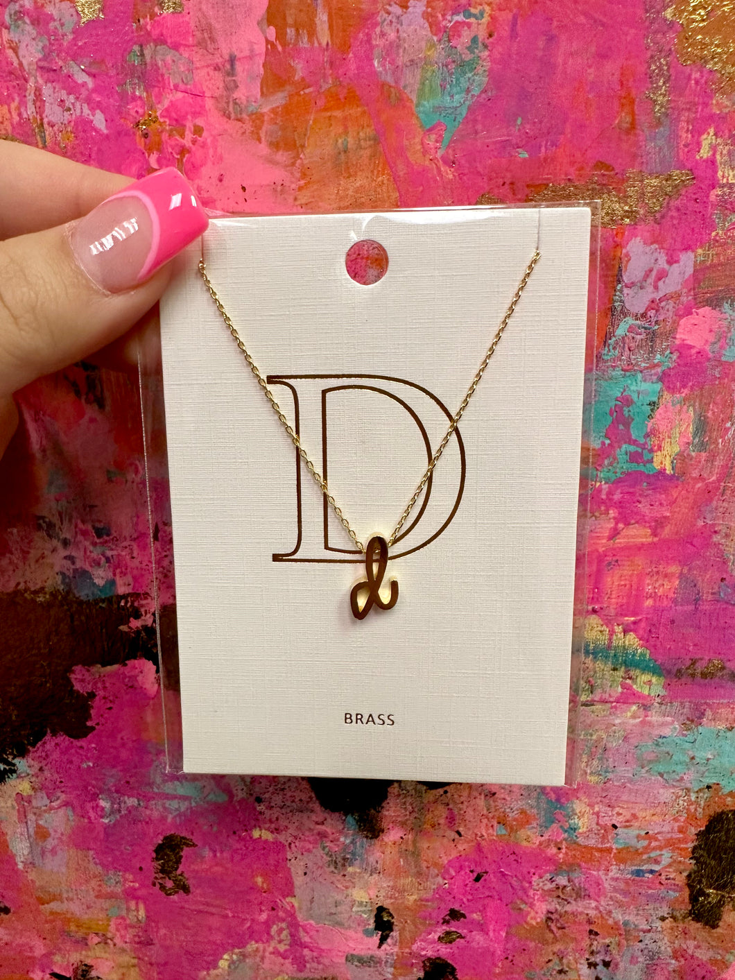 “D” initial necklace