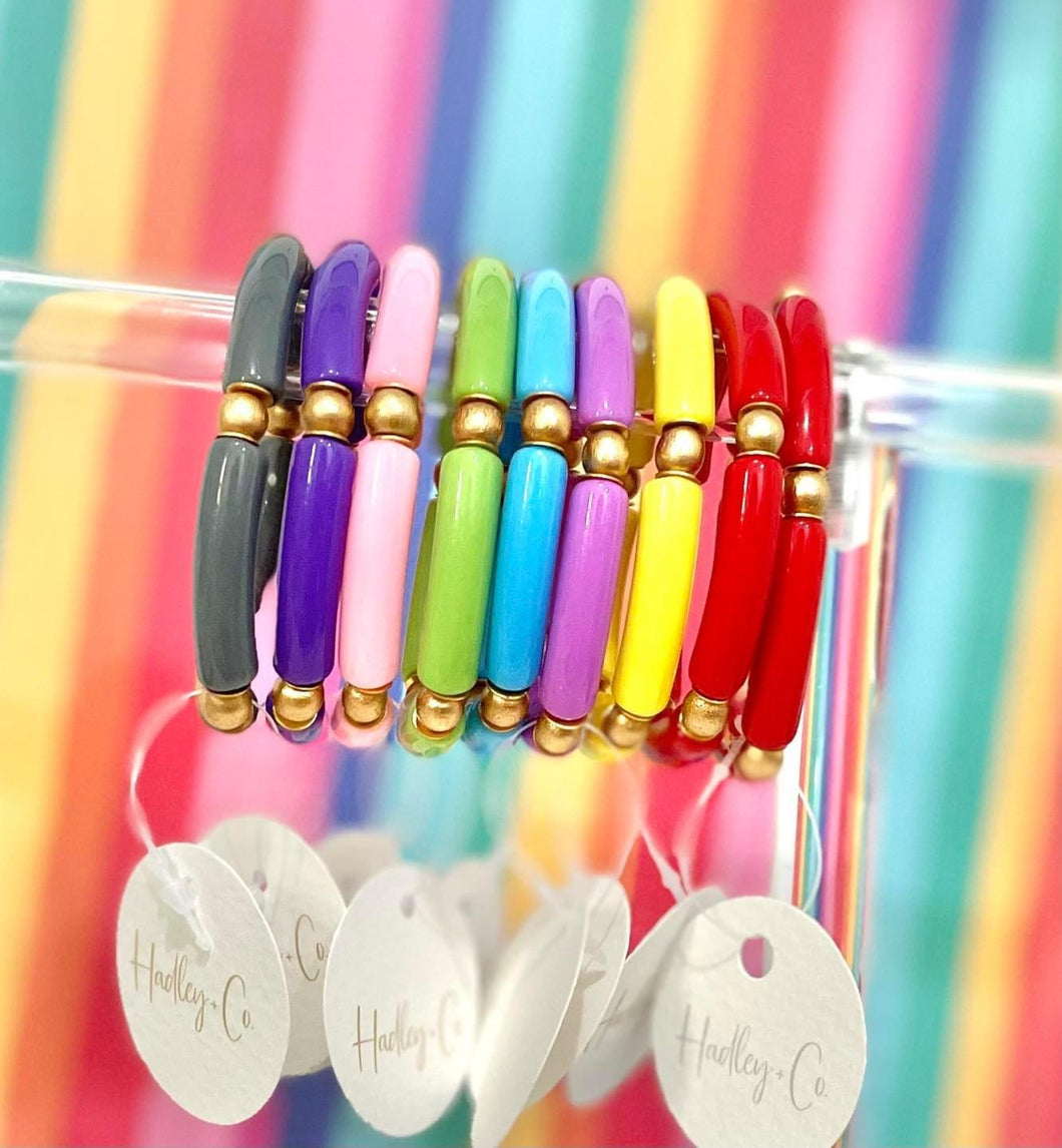 Bright tube bracelets- Hadley + Co