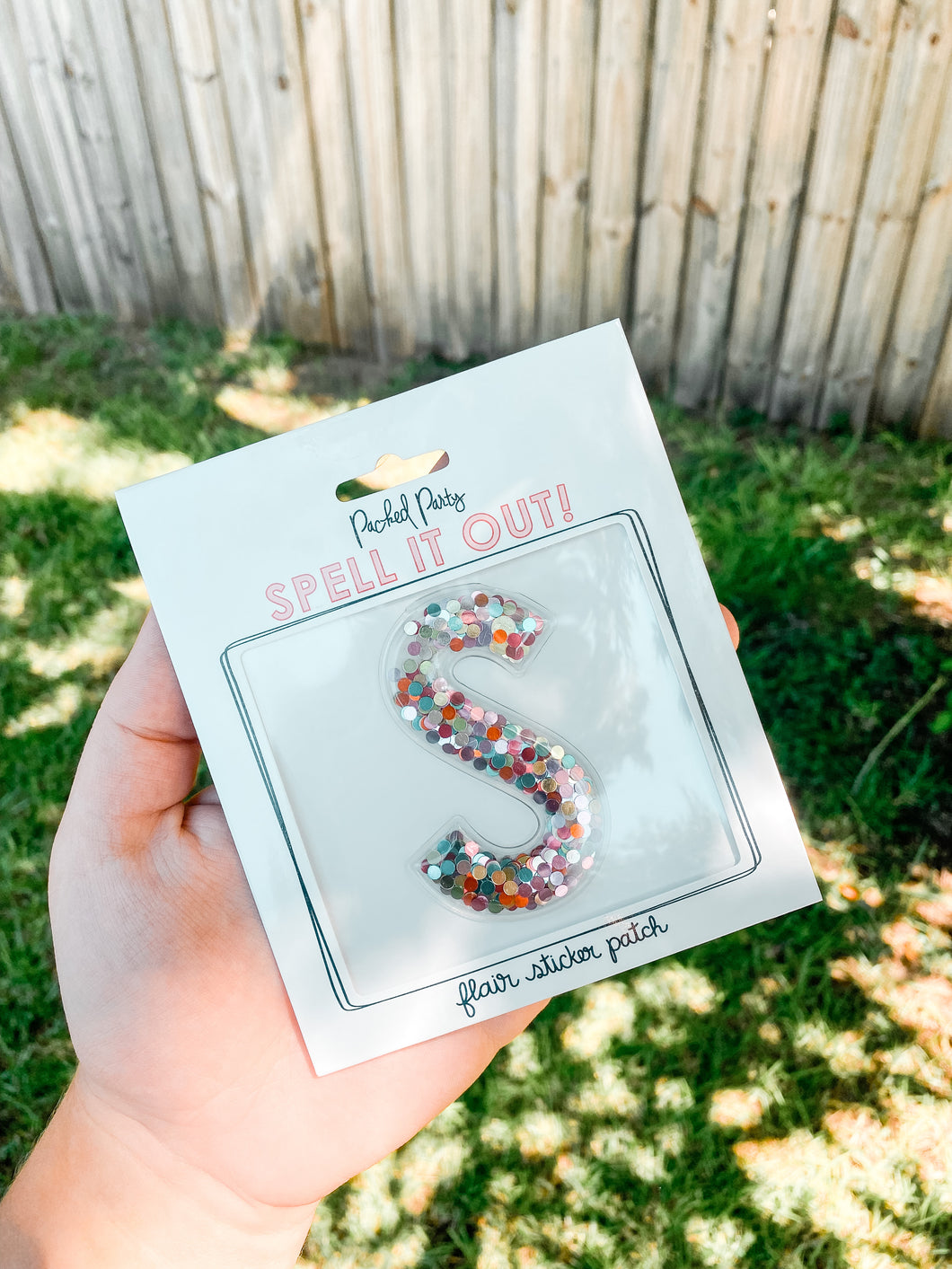 Packed party confetti letter stickers (several letters)